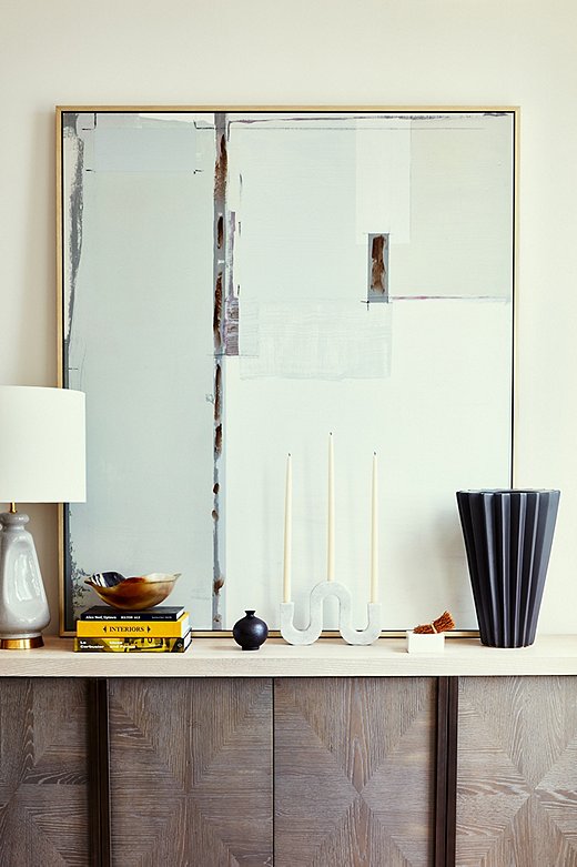 This sideboard’s doors were designed to play up oak’s distinctive grain. Photo by Frank Tribble; design by One Kings Lane Interior Design.
